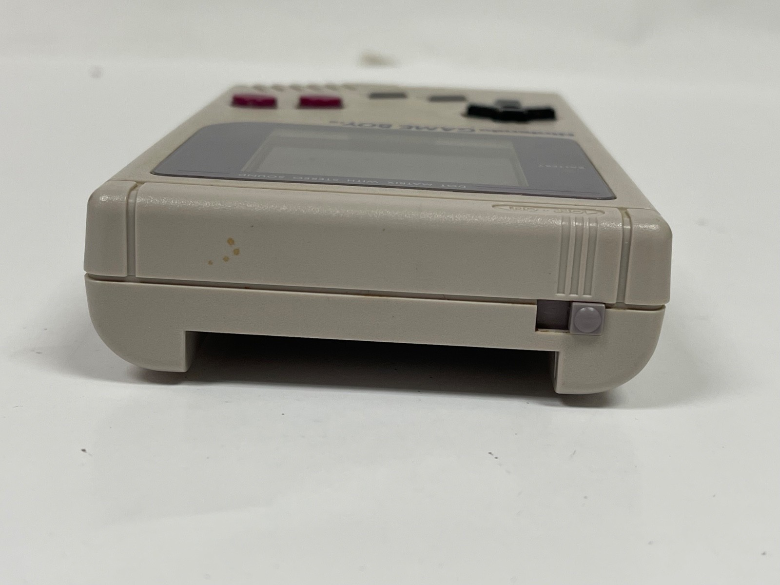 Original Nintendo Game Boy DMG-01 Works Includes Mad Catz Power Clip Battery
