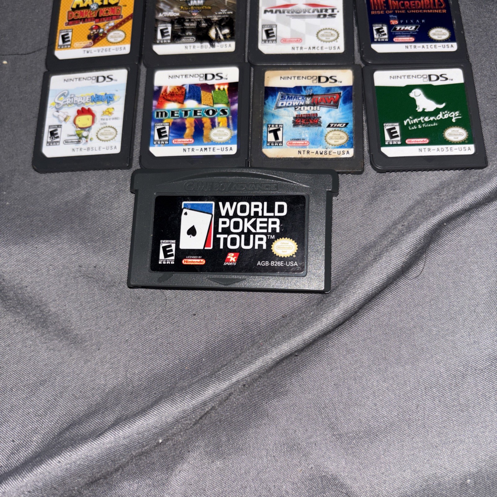 Nintendo DS/GBA Game 14 game lot (Nintendogs, mariokart, meteos,super mario64)