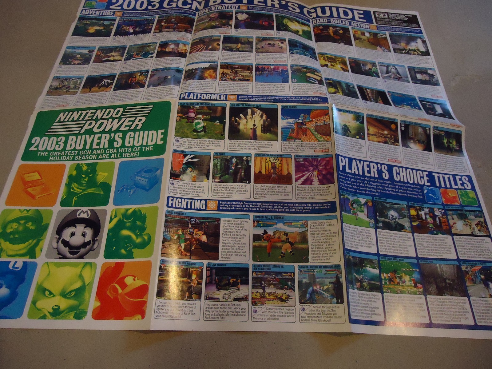 2003 Buyer’s Guide for Gamecube & Game Boy Advance Nintendo Power Promo Poster