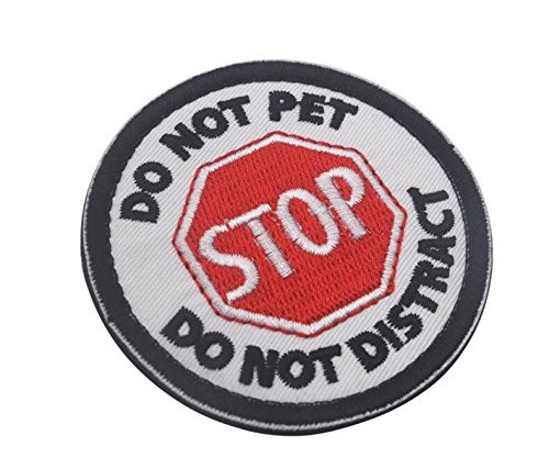 3PCS Stop Do Not Pet Distract Patch, Medical Alert Dog