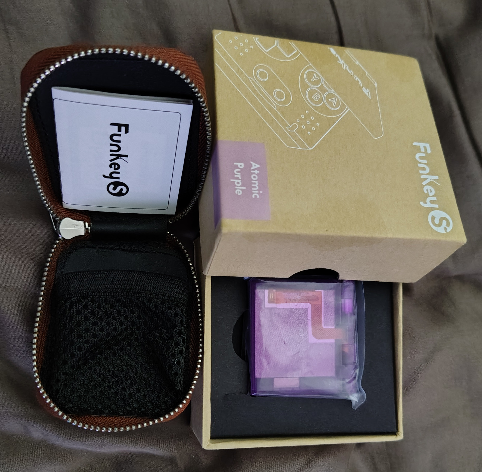 FunKey S Foldable Retro Handheld Console – Atomic Purple 400gb Sandisk Micro SD!