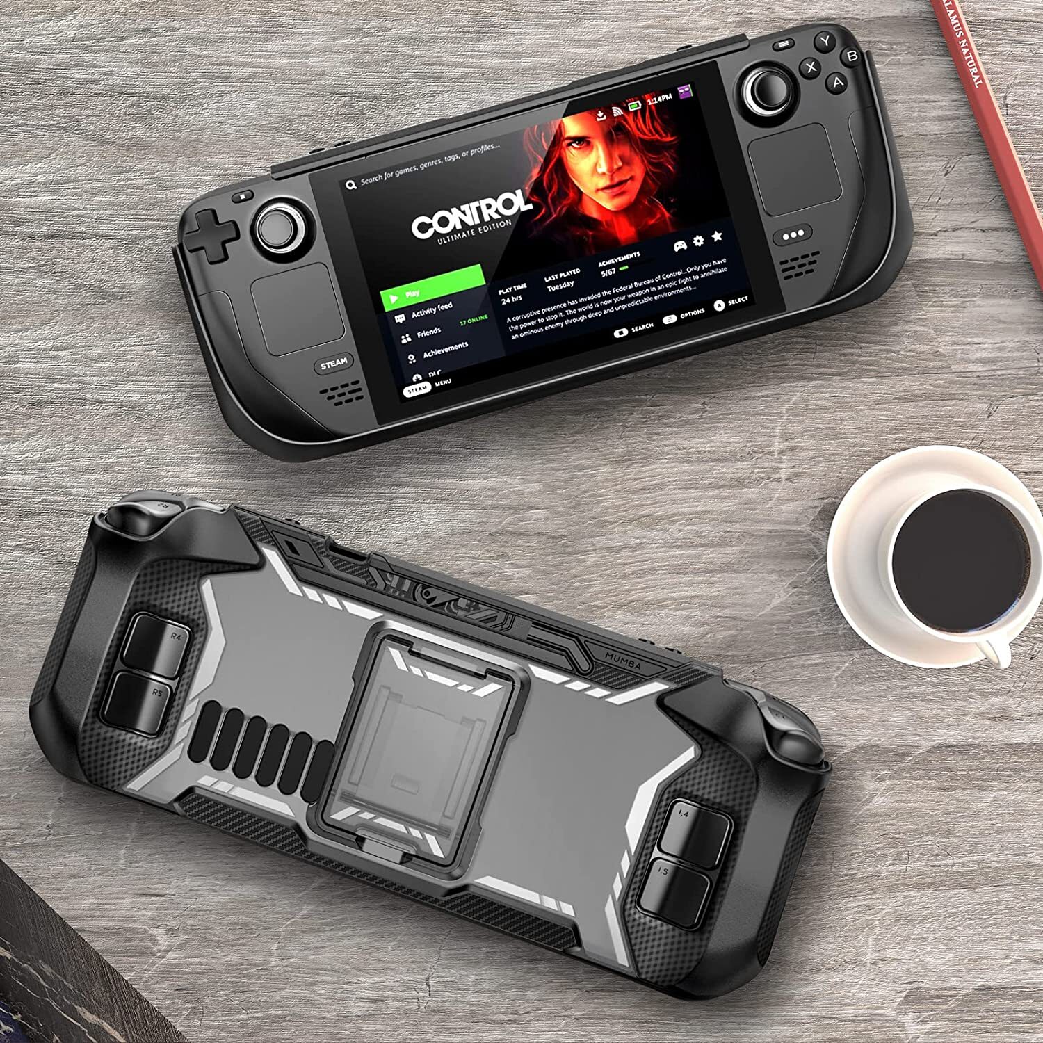 For Steam Deck OLED Grip Case Mumba Anti-Slip Shockproof Cover / Carrying Case