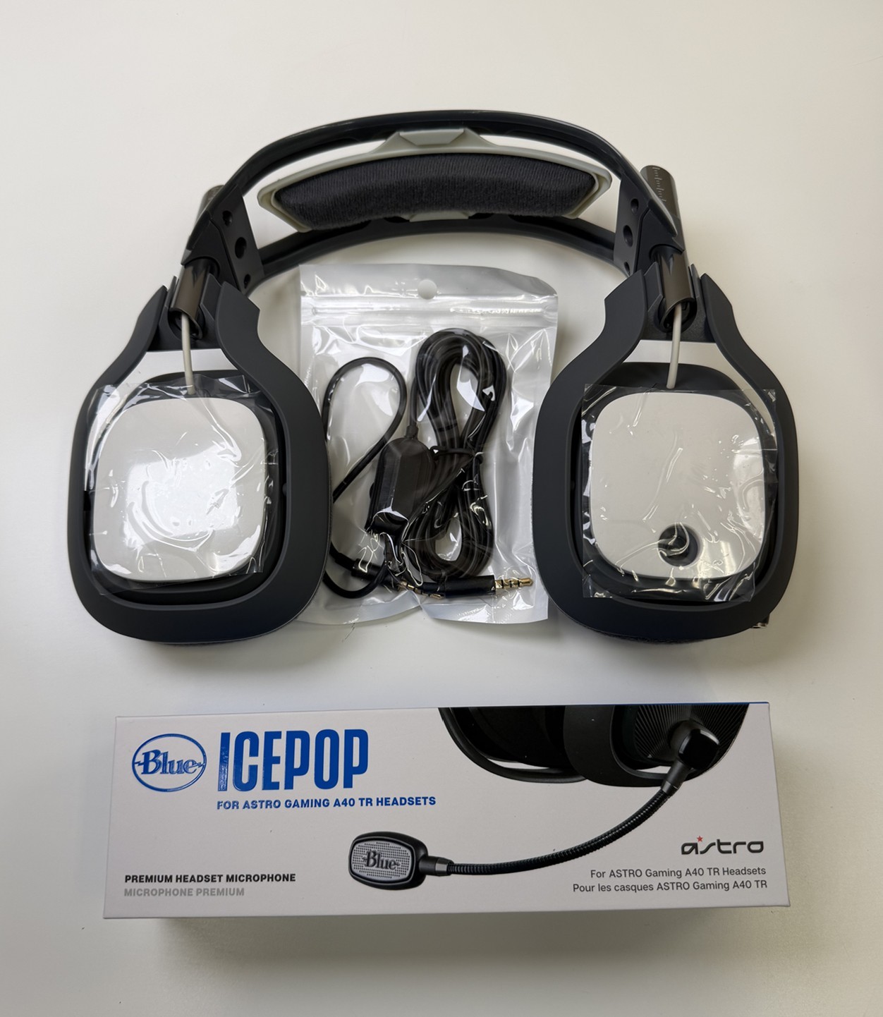 Astro A40 TR Gen 2 Gaming Headset PC Gray White – Upgraded Blue Microphone