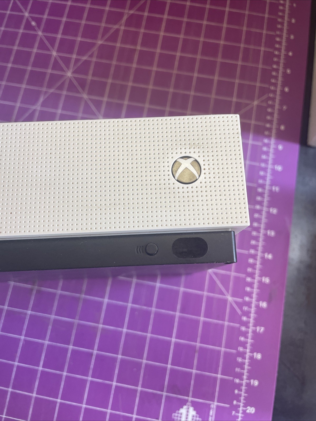Microsoft Xbox One Slim Console only Parts/Repair. Not Sure What Stain On Top Is