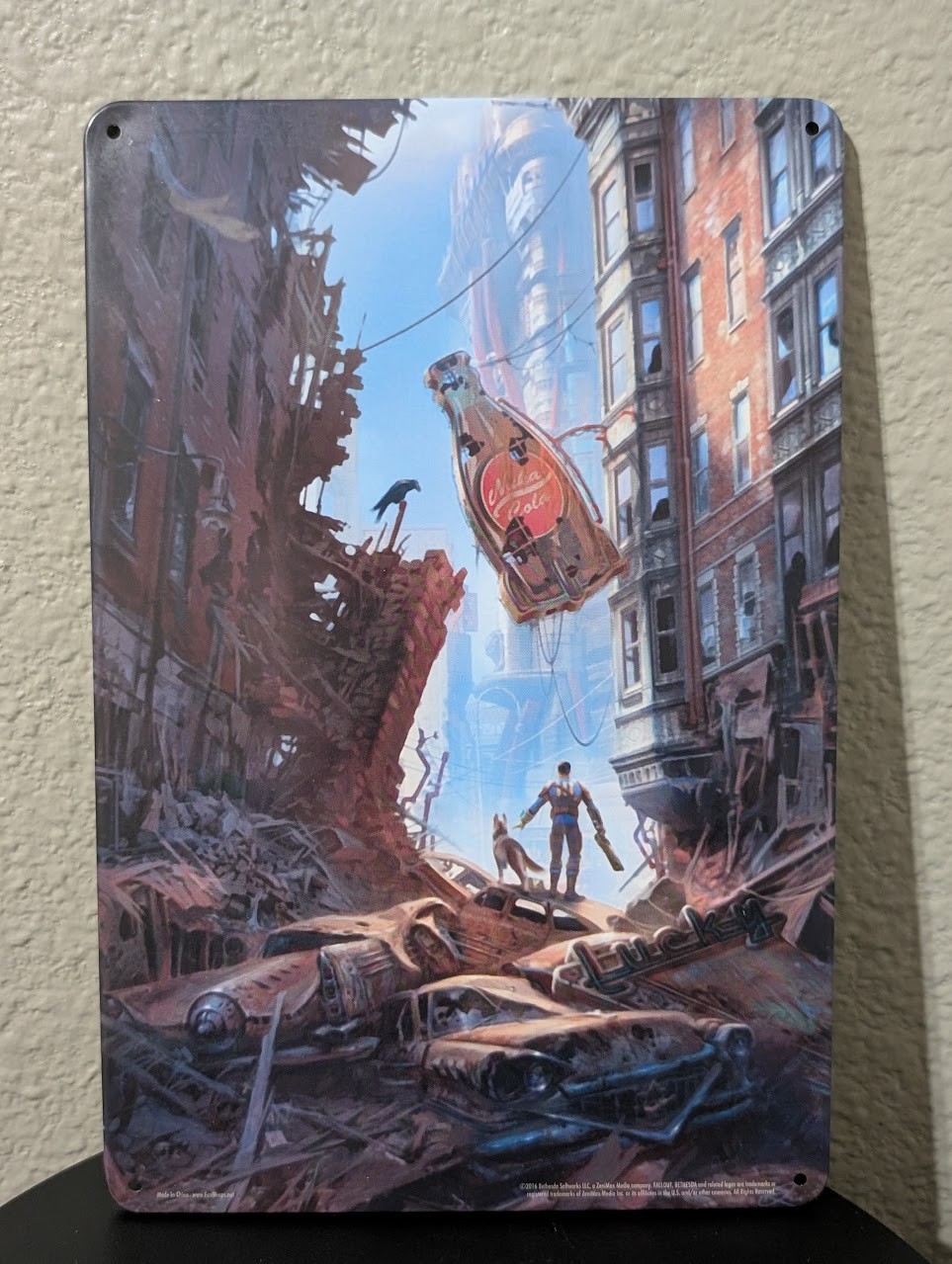 [New] Fallout 4 Metal Art Print Loot Crate Gaming Exclusive April 2016 Bethesda
