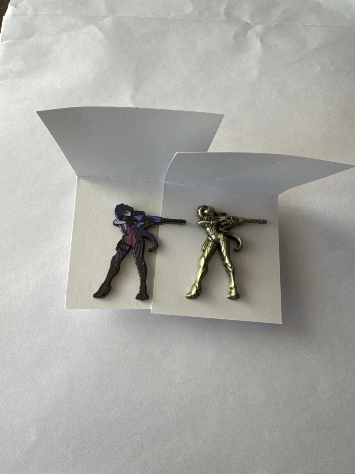 Blizzard Overwatch Widowmaker Gold & Colored Pins Series 4 Blizzcon (Set of 2)