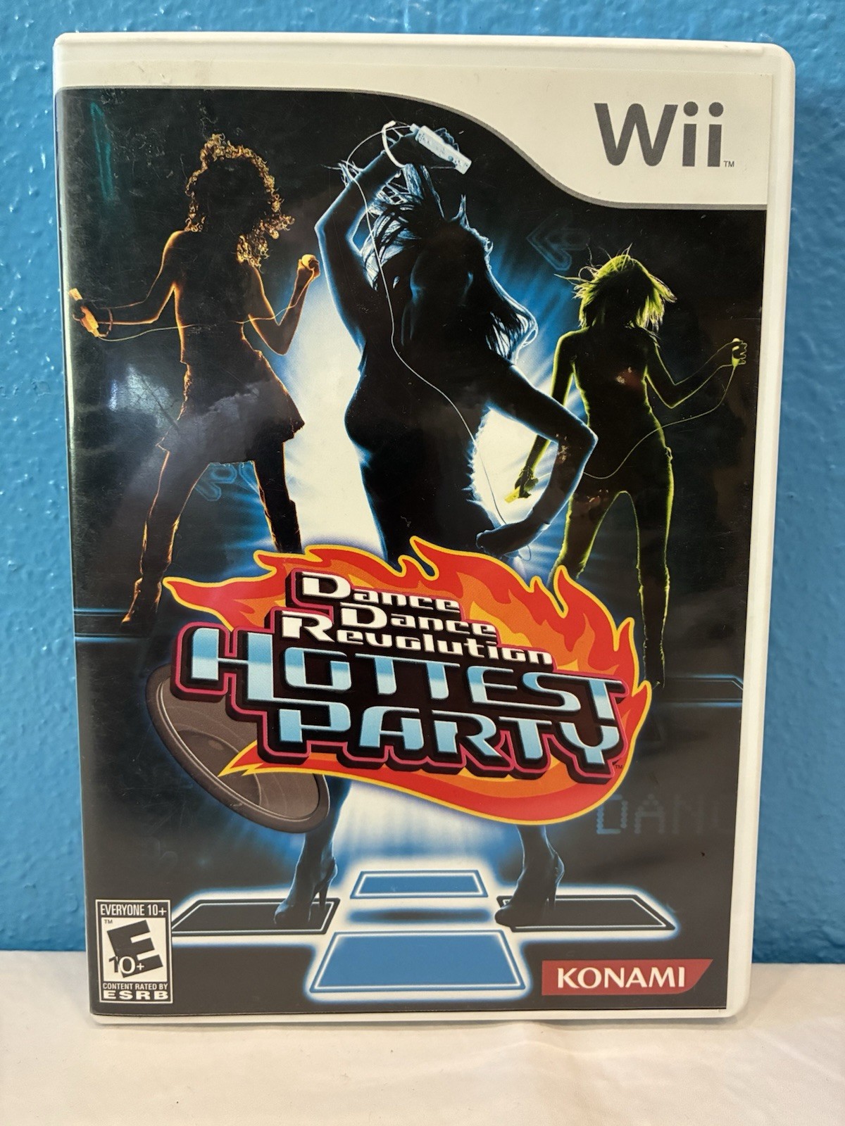 Dance Dance Revolution Hottest Party 1&2 Nintendo Wii Bundle w/ Dance Pad Mat