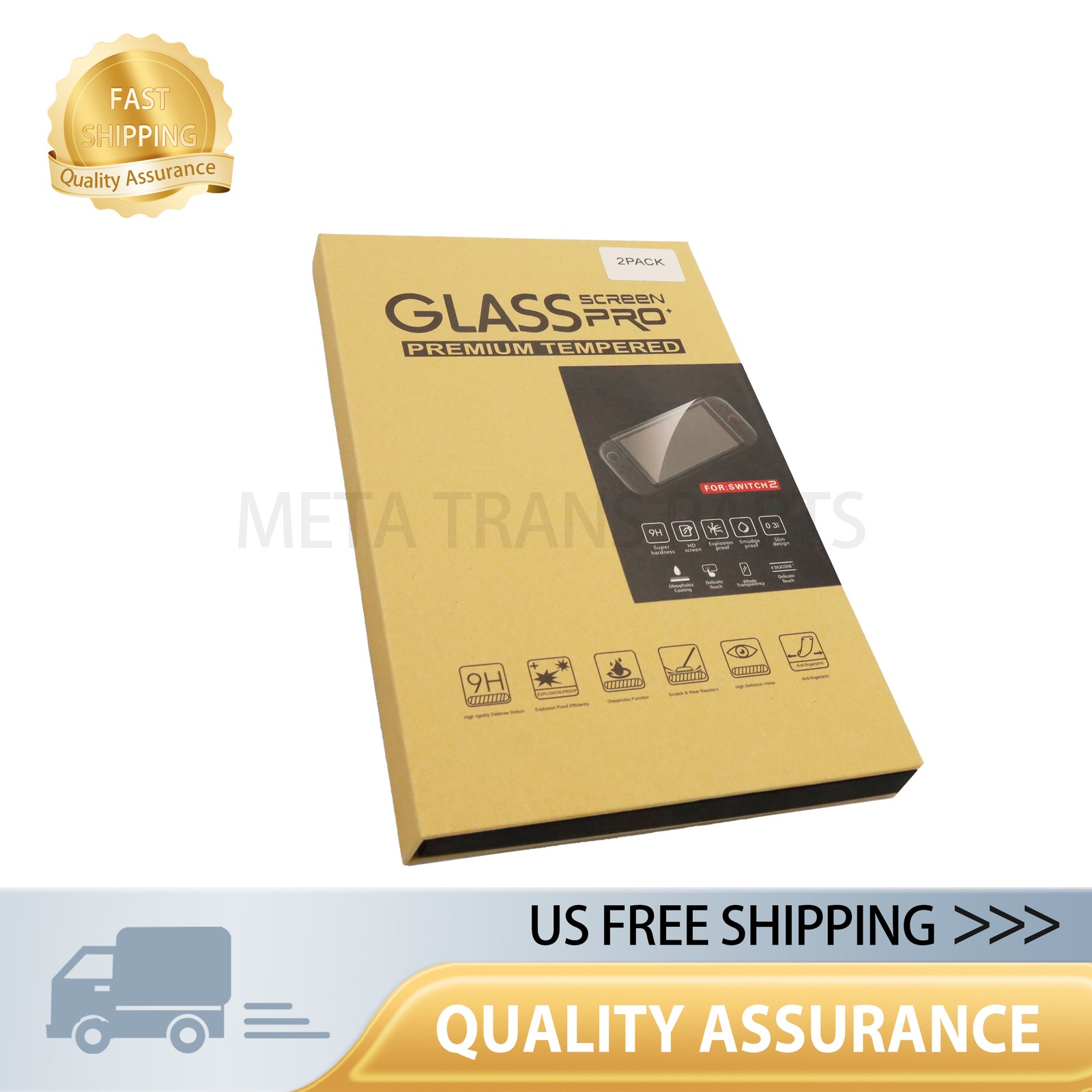 NEW 2x Fits 2025 Nintendo Switch 2 Tempered Glass Clear Film Screen Protector