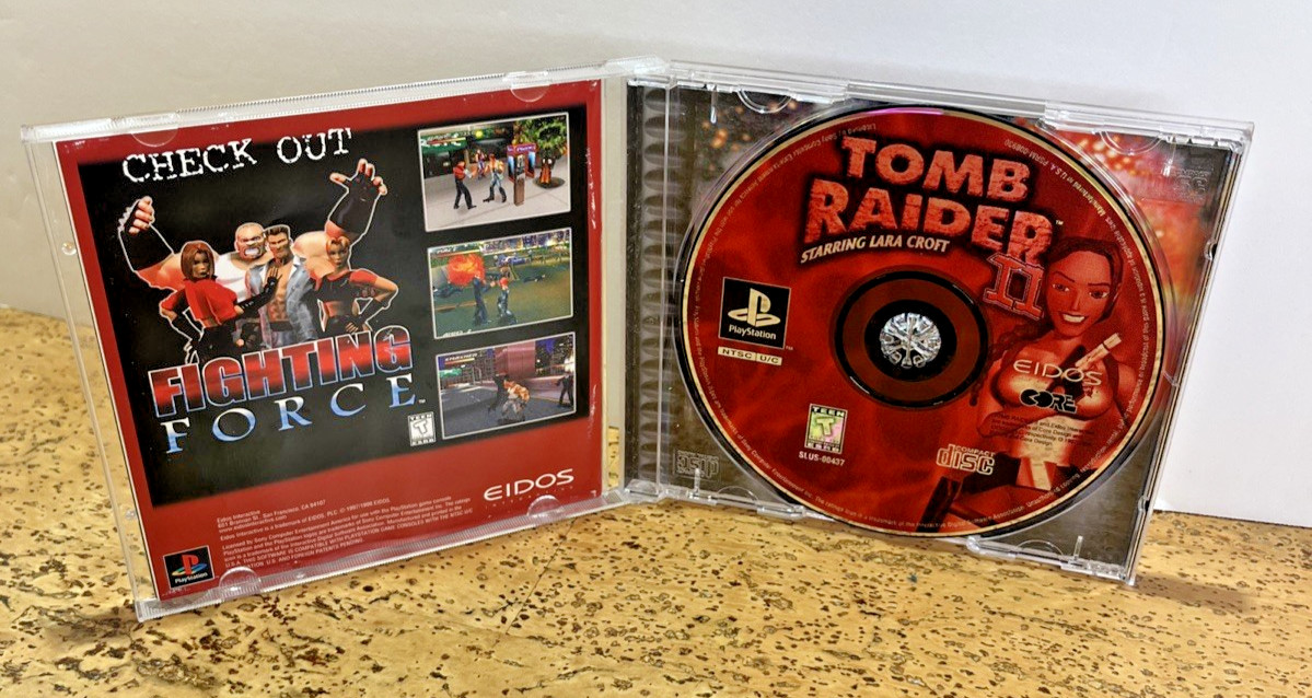 Tomb Raider II (Sony PlayStation, PS1) Complete, Tested, Reg Card, Fast Ship