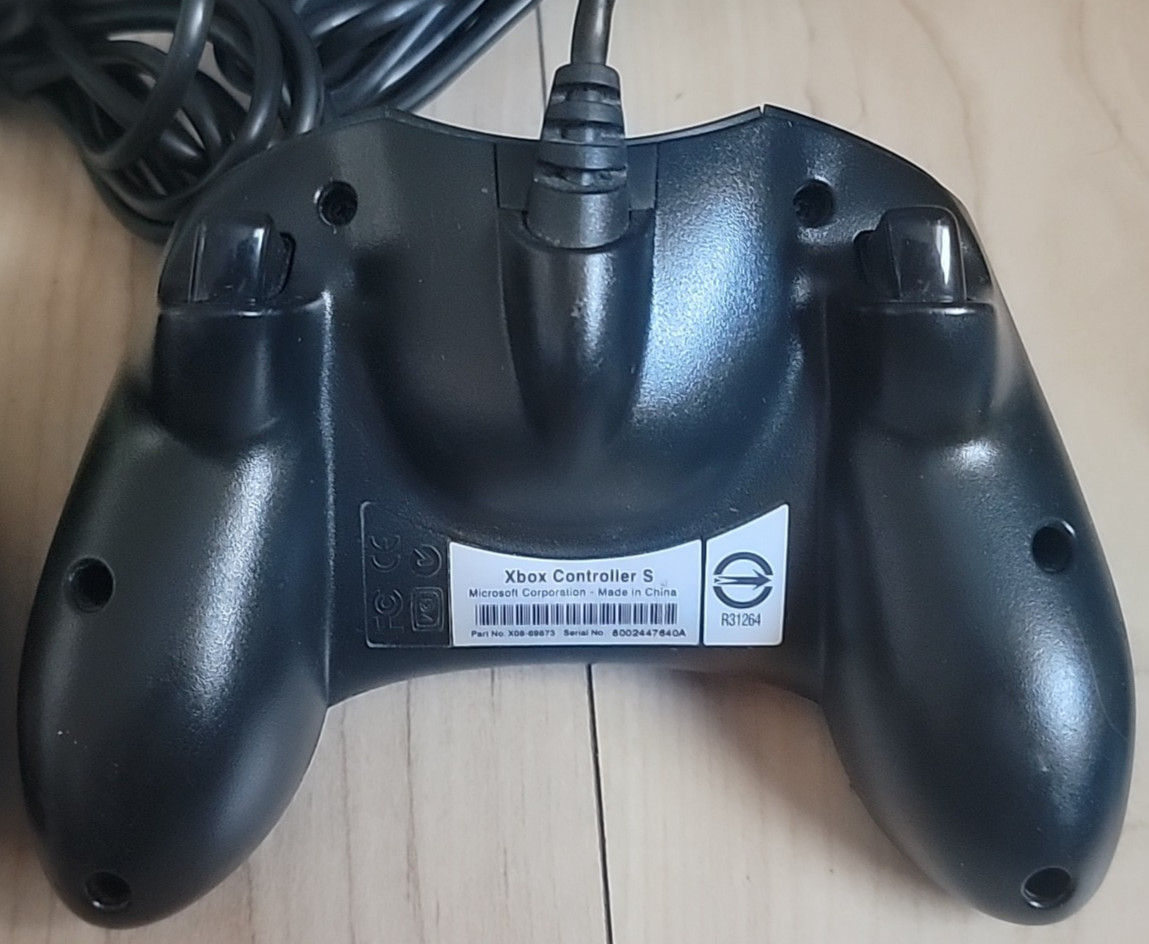 Lot Xbox S-Type OEM Black WIRED Controllers X08-69873 & Breakaway Cable – TESTED