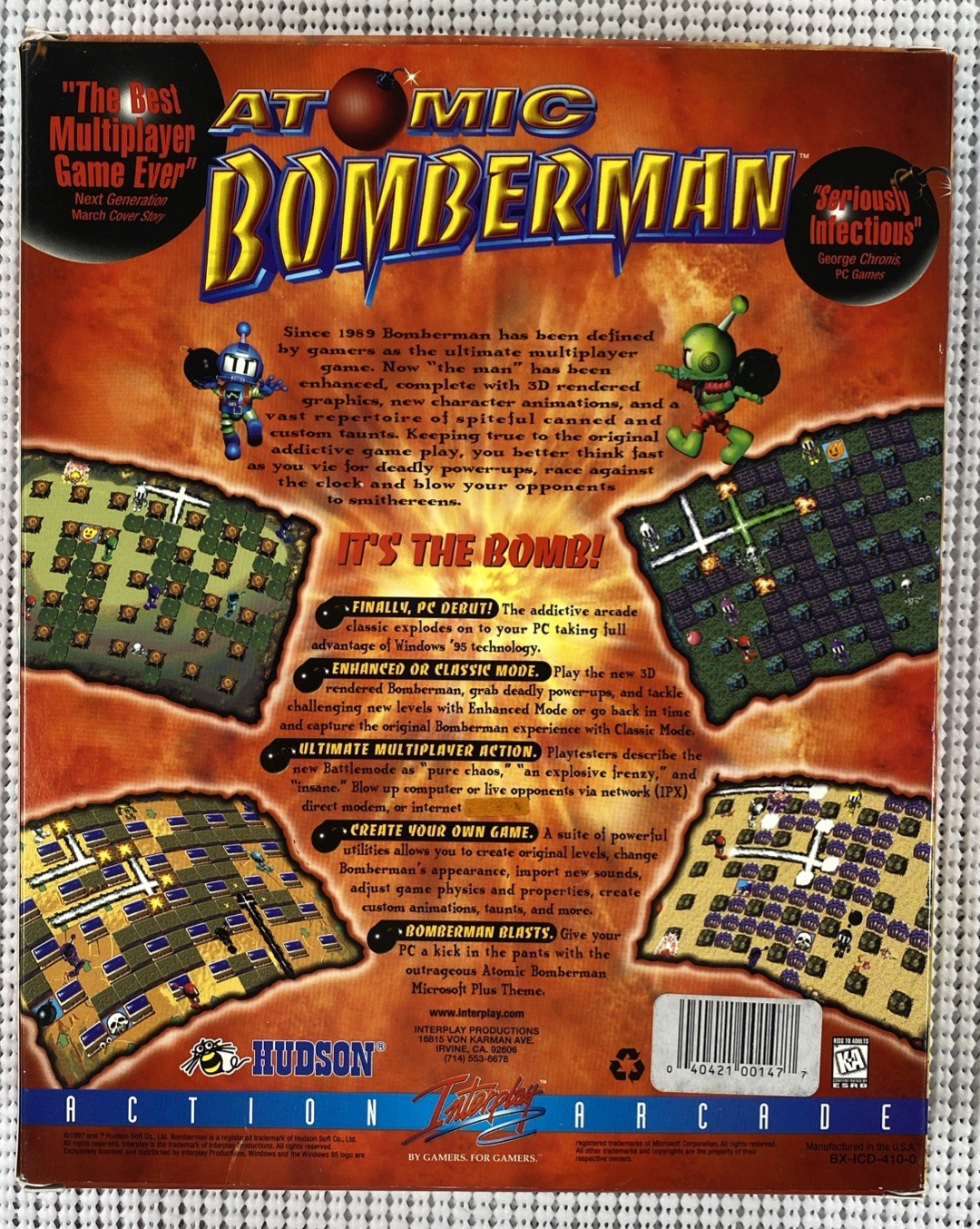 Atomic Bomberman PC Game Big Box 1997 INTERPLAY