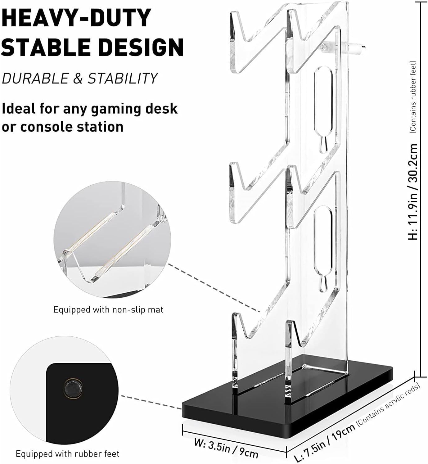 Game Controller Enhance Gaming with A 3 Tier Controller Holder Headset Stand
