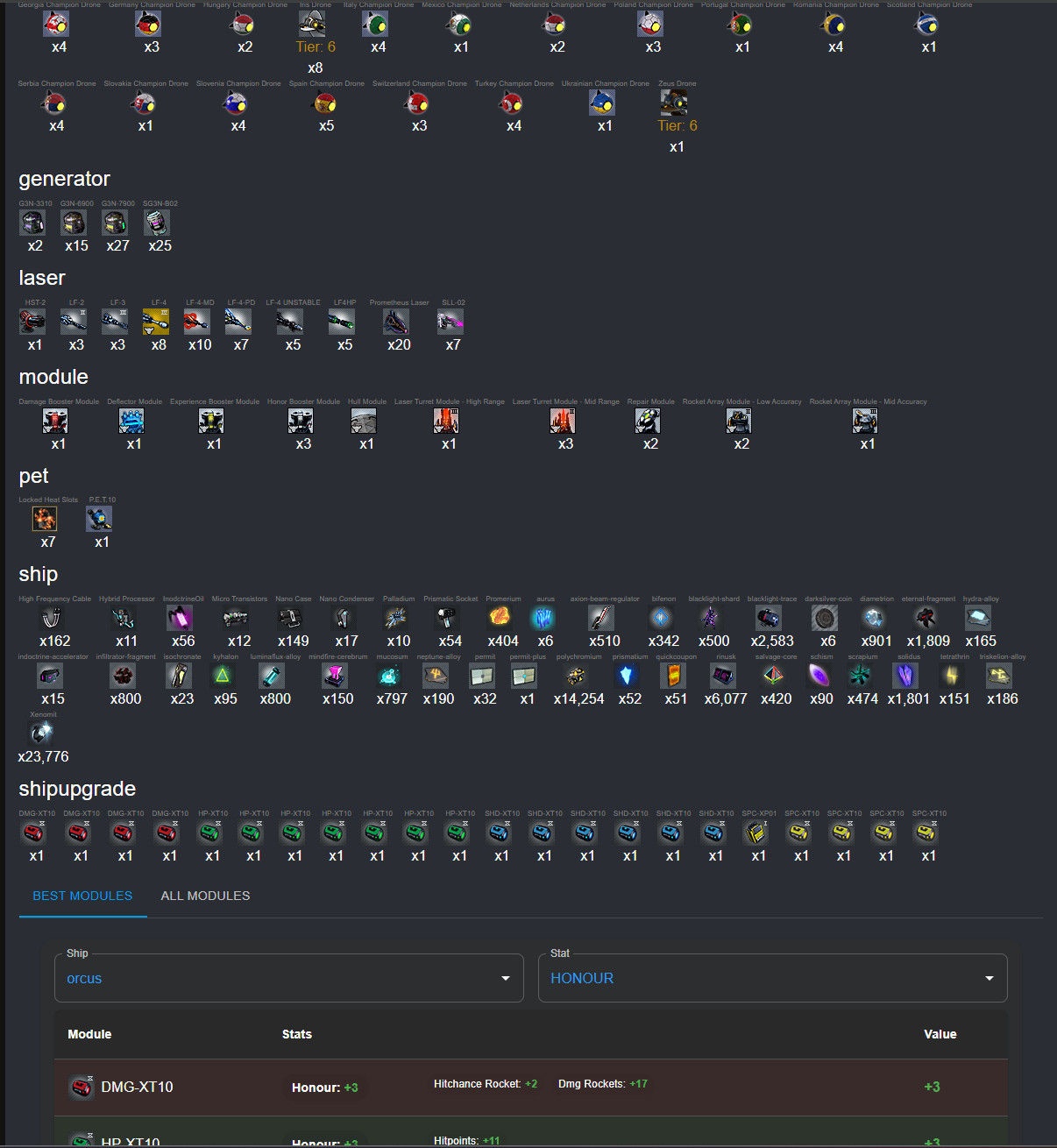 Dark Orbit| Global Europe 3 – TR payment| 10 drones, 20 Prom, 50k Extra Ener /10