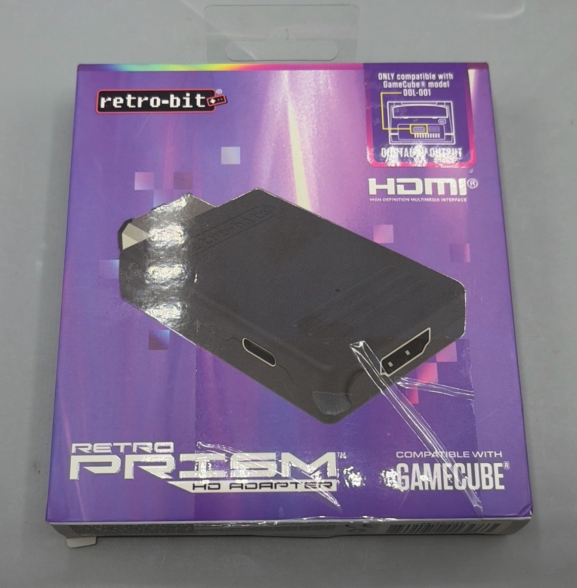 Retro-Bit Prism HDMI Adapter for Gamecube – Black (RB-GC-3063) – New Open Box