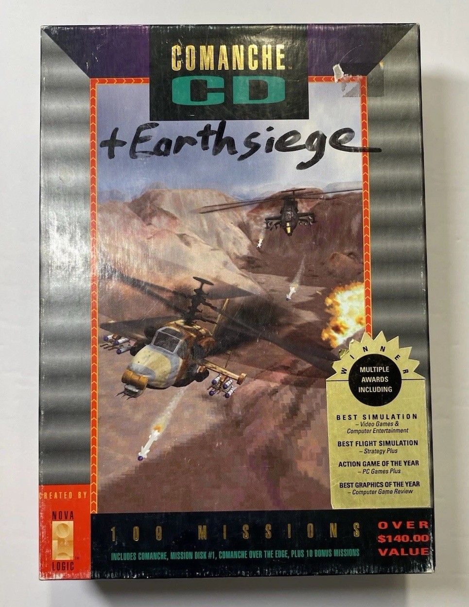 Classic PC Games Comanche Maximum Overkill & Earthsiege W/ Expansion C/W Manuals
