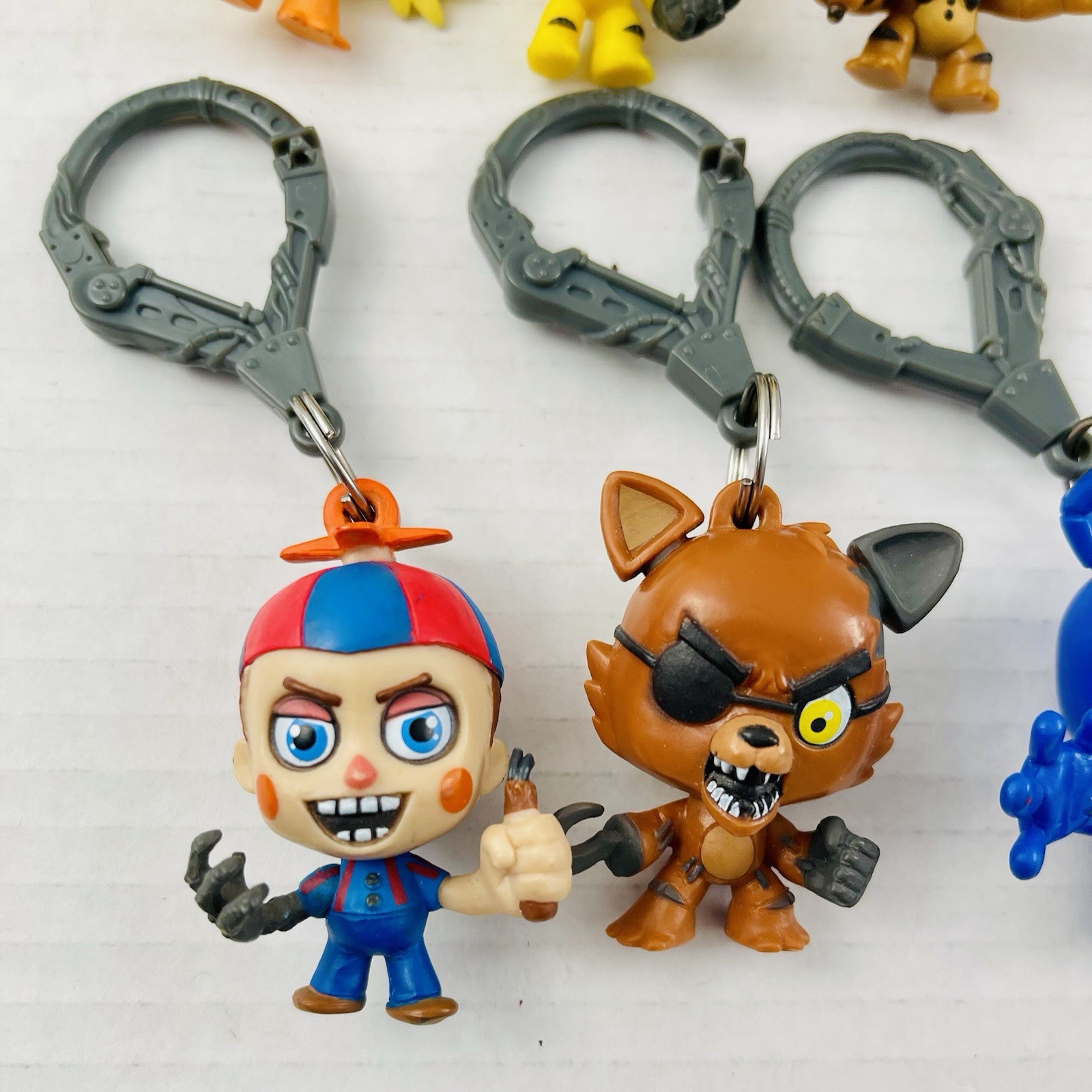 Five Nights At Freddy’s FNAF Keychain Backpack Hanger Lot of 6 Funko Clips
