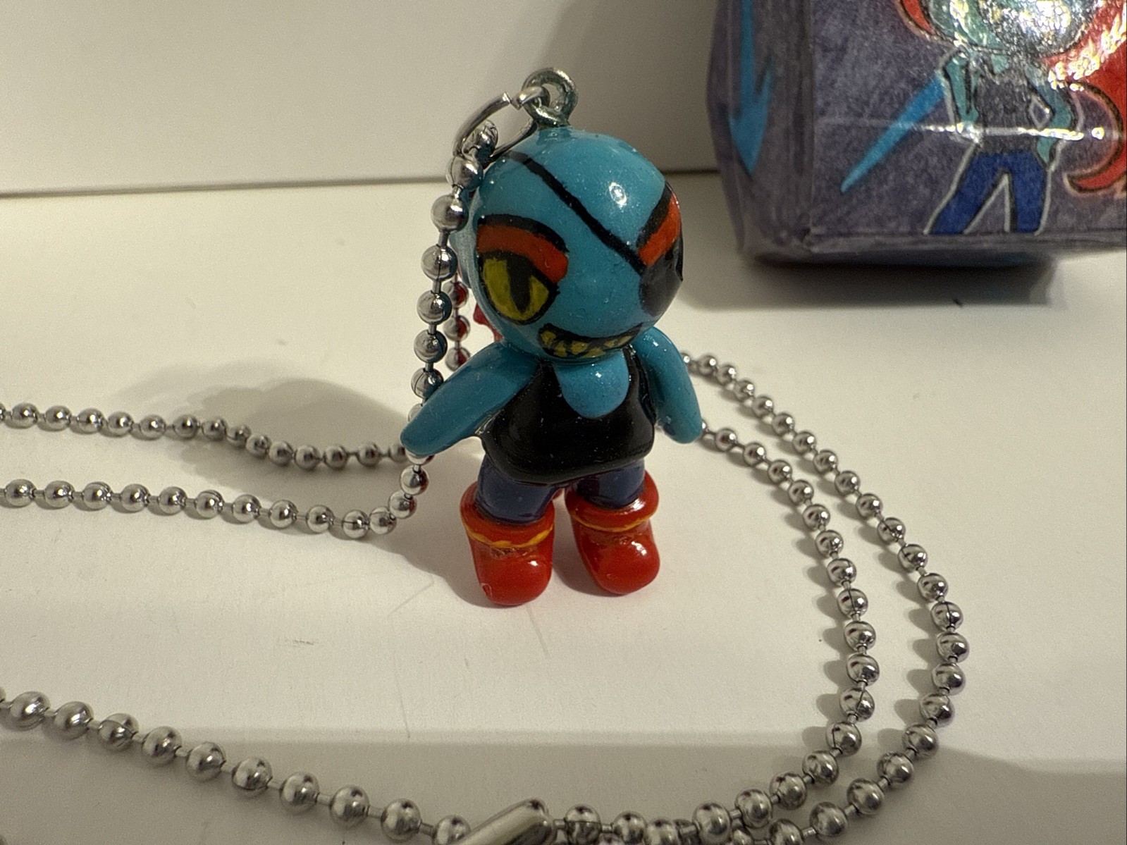 Undyne Undertale Gamer Necklace Charm Keychain Delta Rune