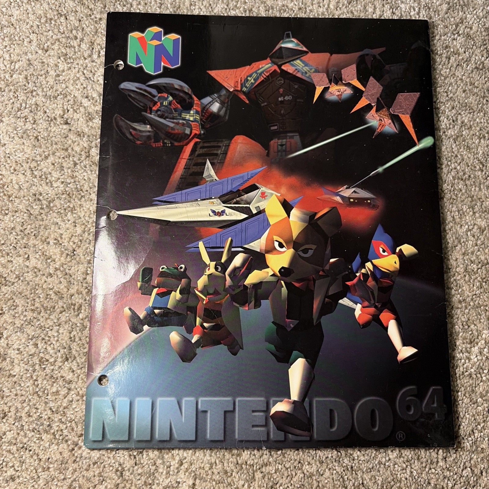 1999 Star Fox 64 Nintendo 64 N64 Stuart Hall Promotional Kid’s School Folder