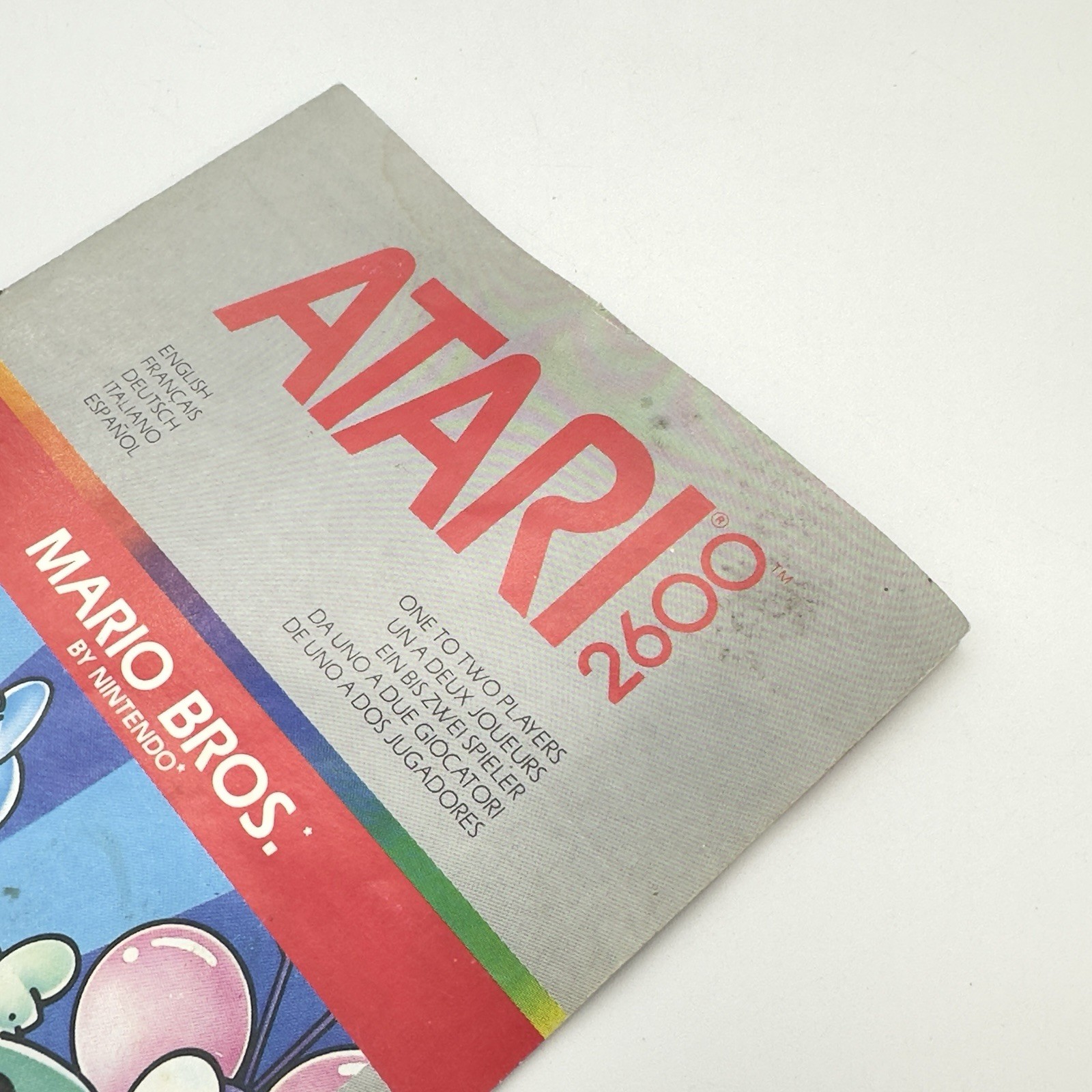 MANUAL ONLY Mario Bros. Atari 2600 RARE COLOR MULTI-LANGUAGE 1983 FREE S&H READ!