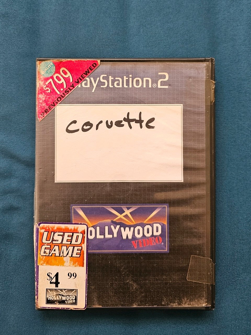 Corvette PS2 Hollywood Video case Vintage Core