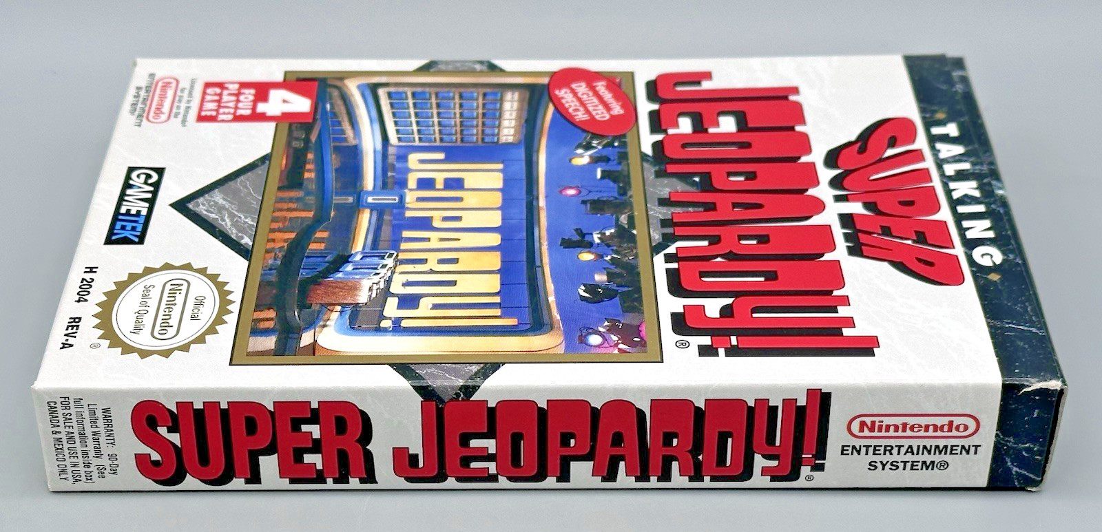 Nintendo NES Talking Super Jeopardy BOX ONLY 1991 Box with Styrofoam NO GAME!