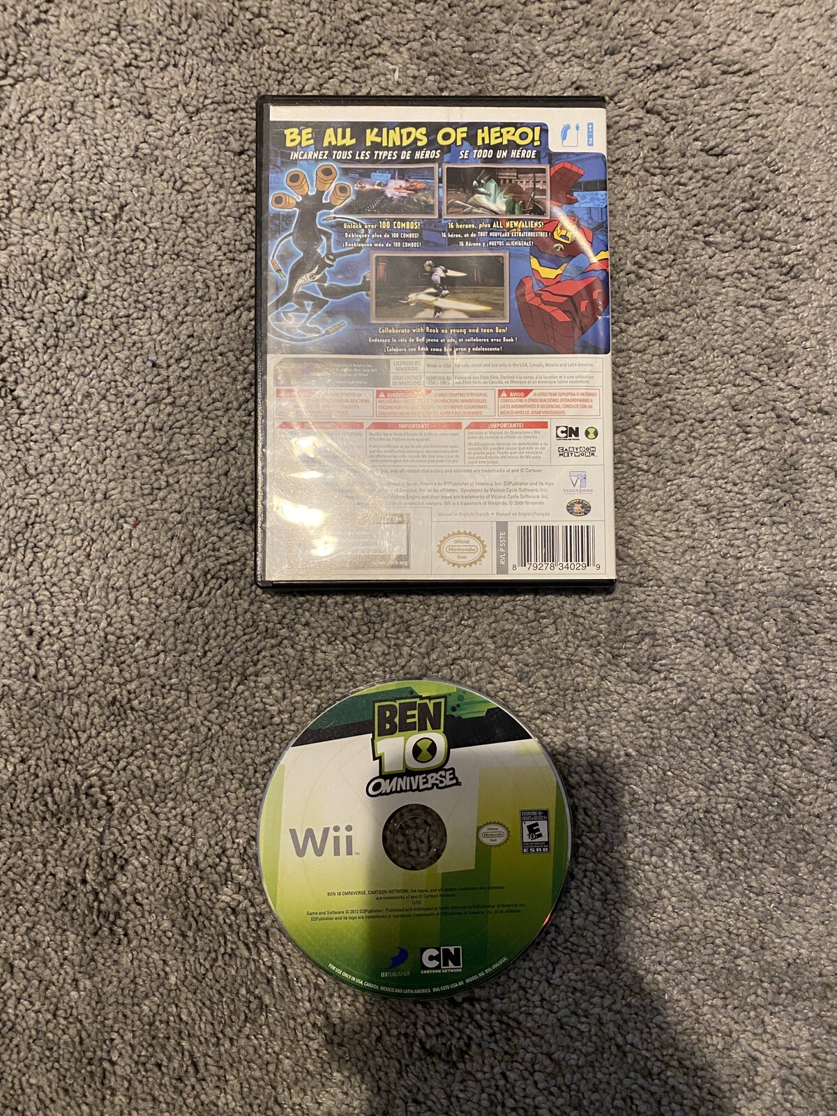 Ben 10: Omniverse (Nintendo Wii, 2012) Game + Case Free Shipping!