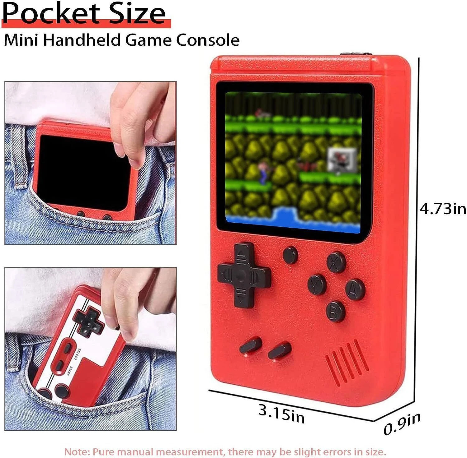 500 Classic Games Handheld Retro Video FC Game Console Player For Kids Adults