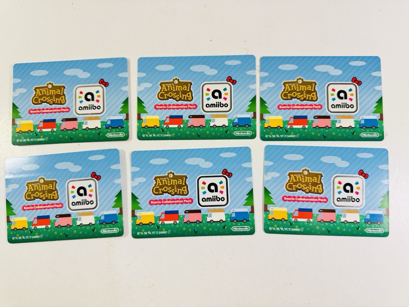 Nintendo Amiibo Animal Crossing Sanrio Hello Kitty Collaboration Pack 6 Card Lot