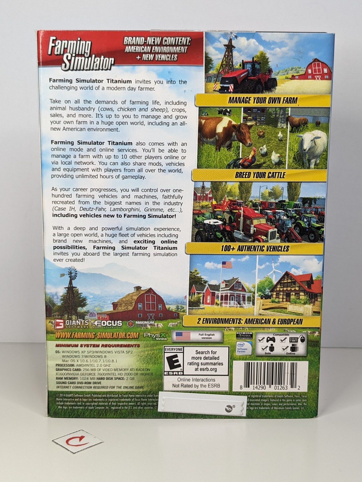 Farming Simulator: Titanium Edition (PC/Mac, 2014) CIB Complete w/ Slipcover