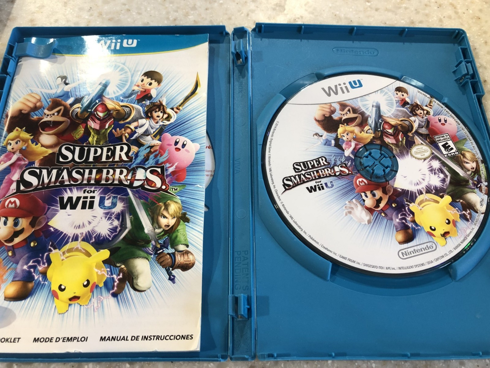 SUPER SMASH BROS WII U NINTENDO WIIU WII U GAME, MANUAL & CASE COMPLETE NES HQ