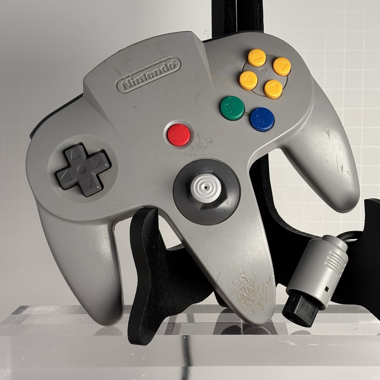 OEM Original Nintendo 64 N64 Controller Gray – Untested / As Is / Heavily Worn