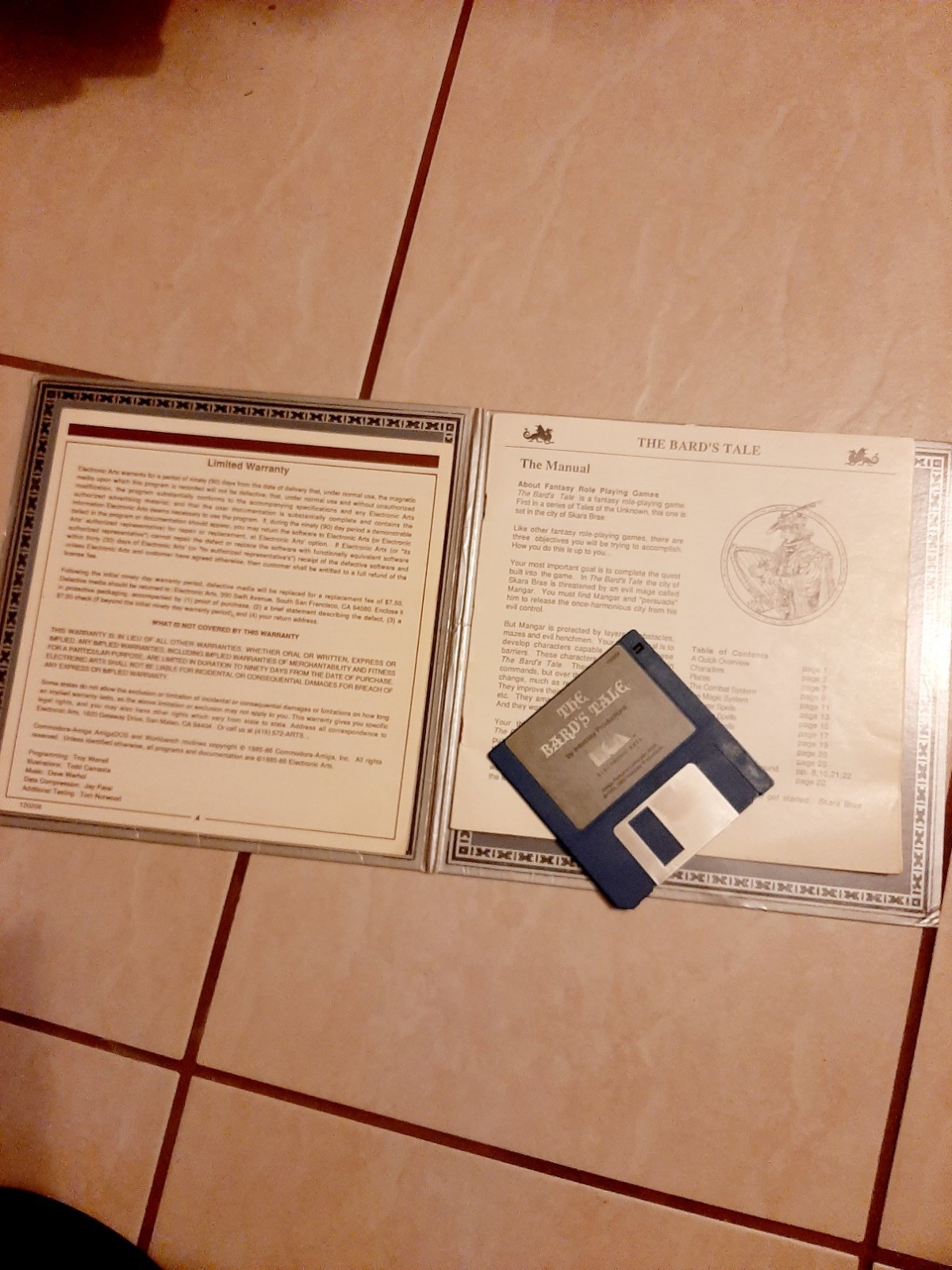 RARE Commodore Amiga Game THE BARD’S TALE Adventure Game 100% Tested Working