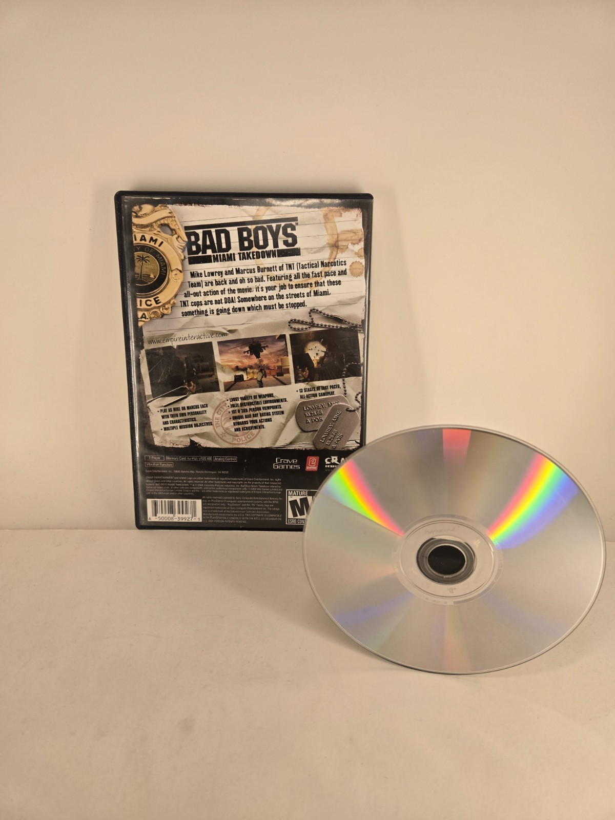 Bad Boys: Miami Takedown (Sony PlayStation 2, 2004) Used