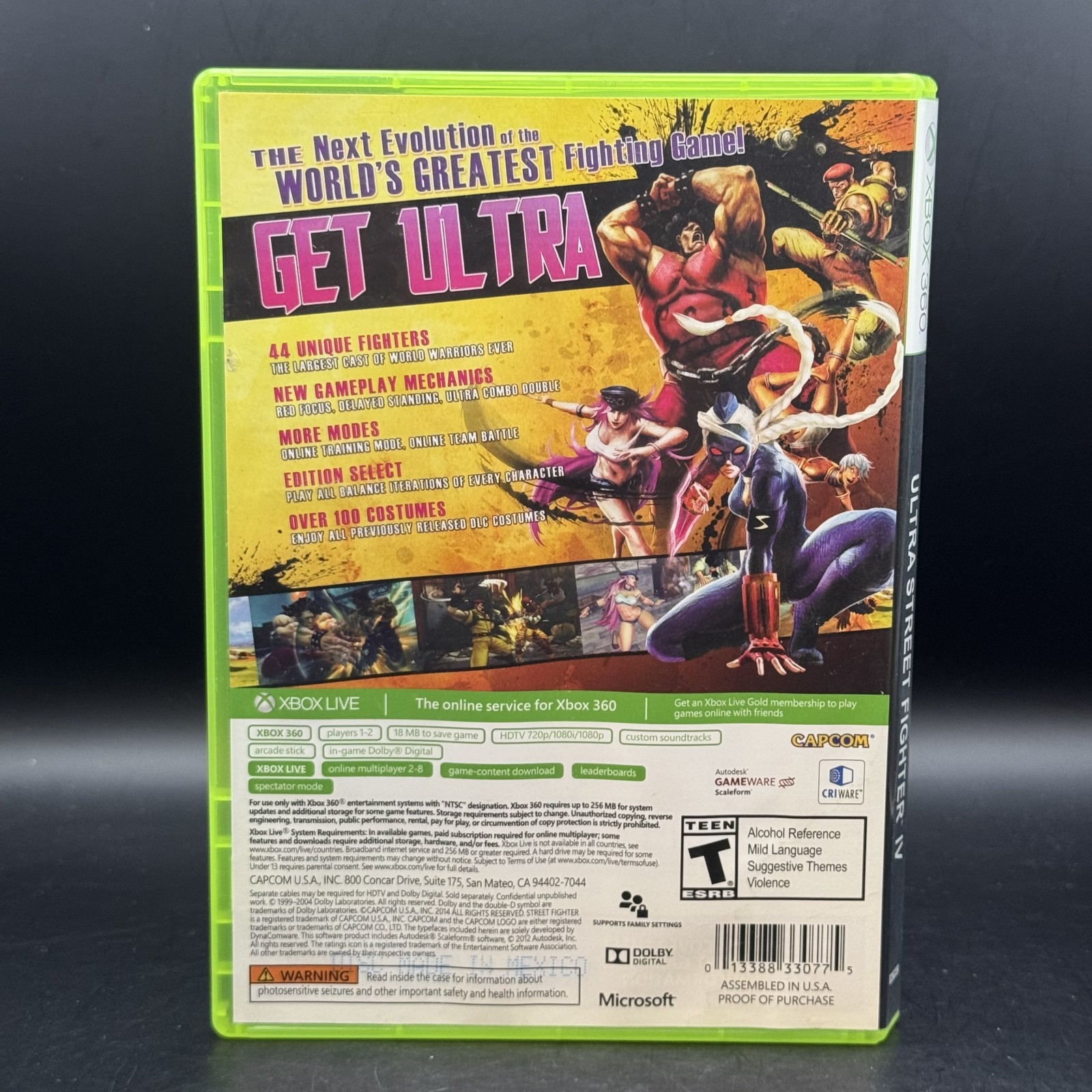 Ultra Street Fighter IV (Microsoft Xbox 360, 2014) COMPLETE IN BOX (CIB)