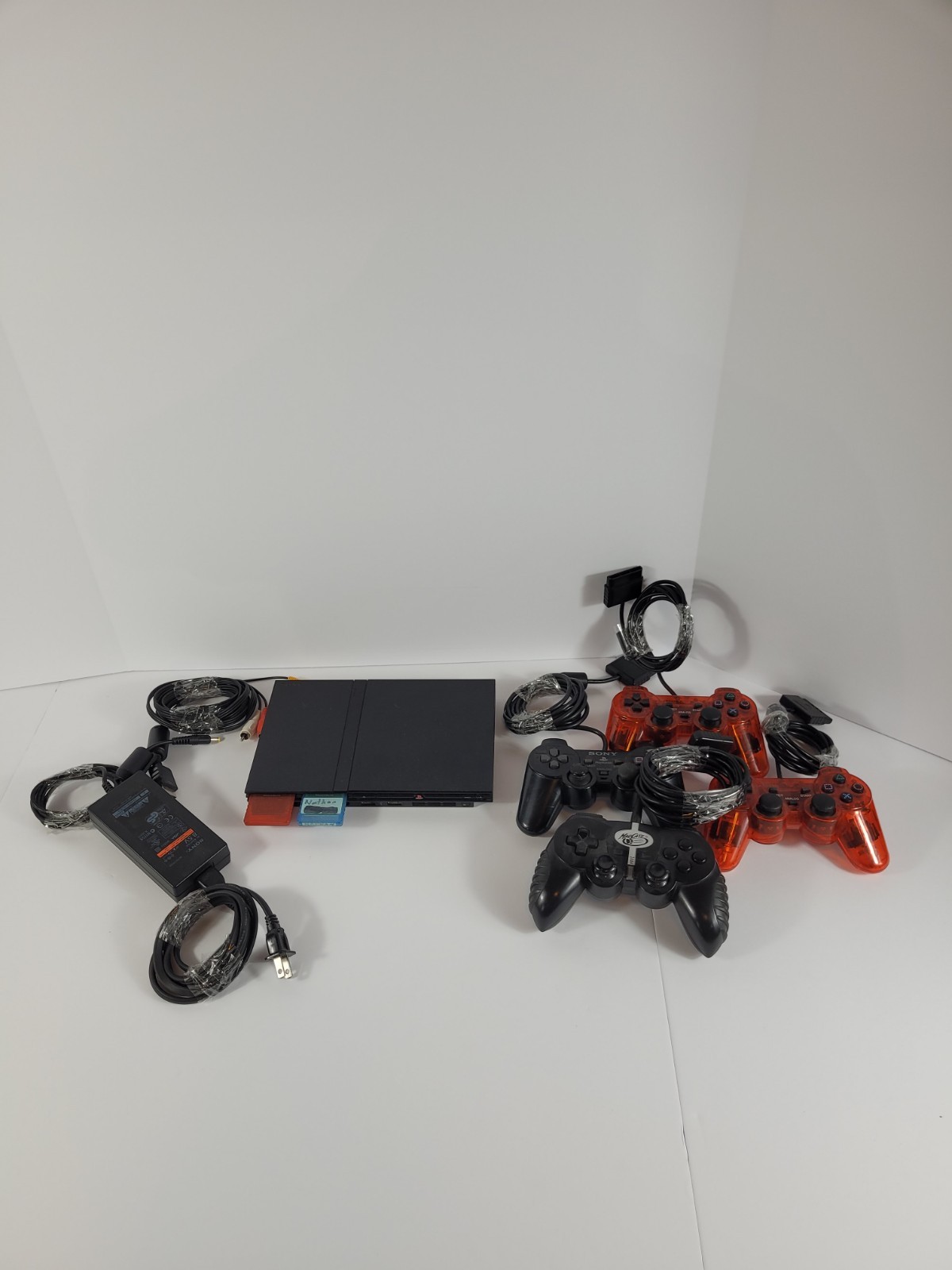 Sony SCPH-75001 PlayStation 2 PS2 Home Console-Black Bundle Tested Works