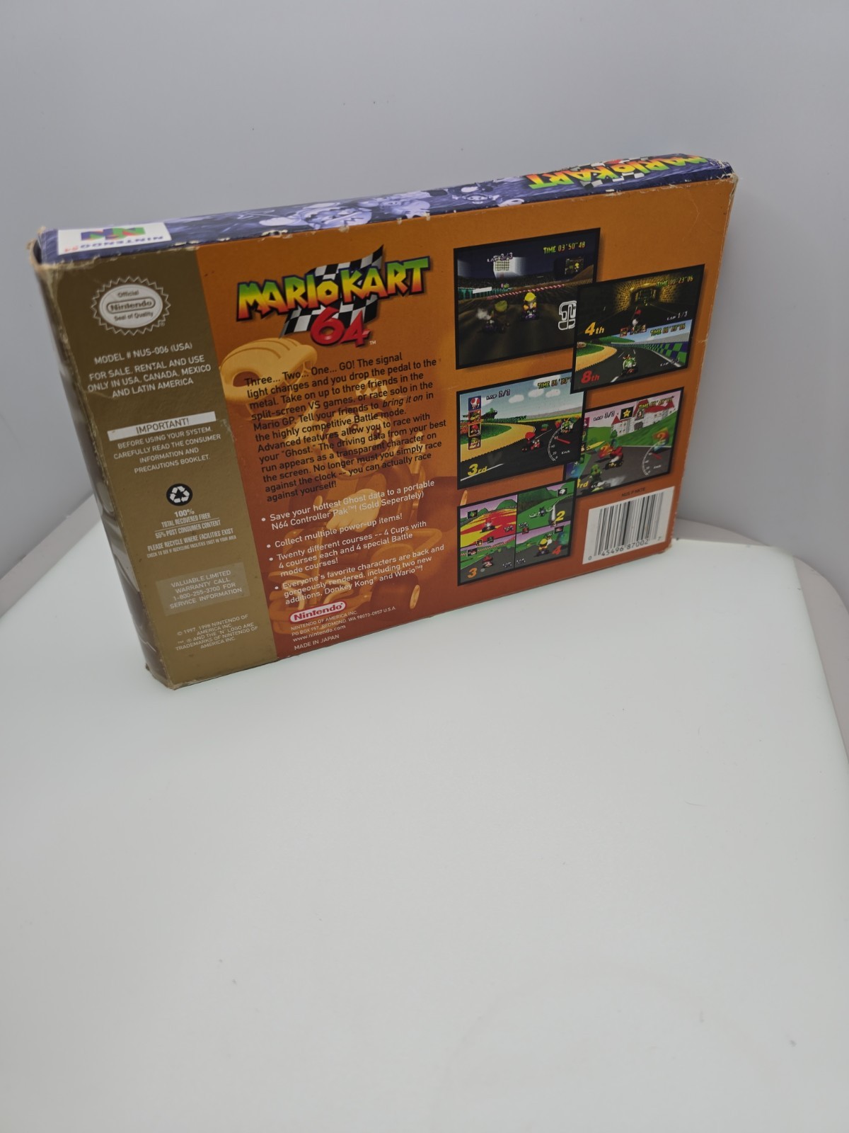 Nintendo Mario Kart 64 N64 w/ Box & Manual, E, NTSC-U/C (US/CA) 1997