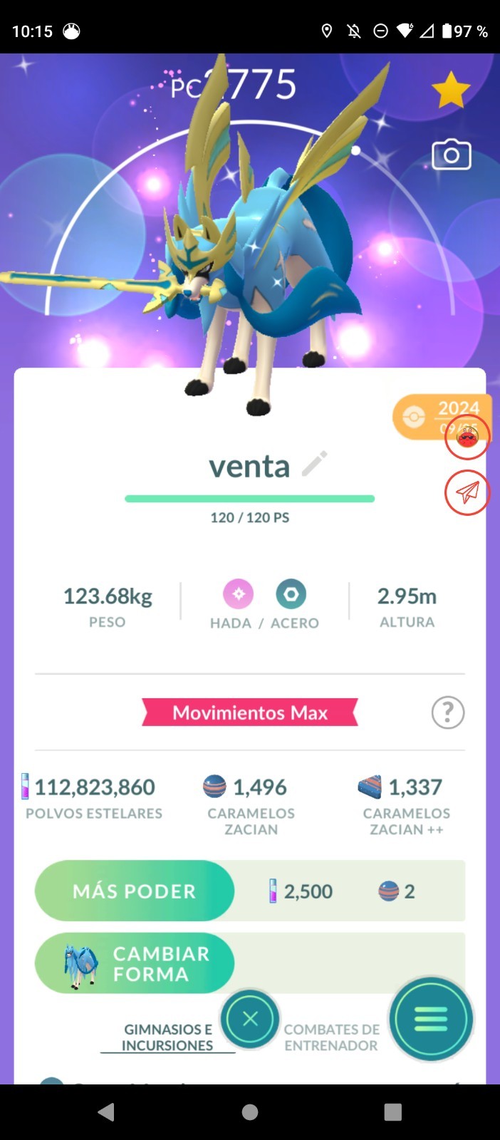 pokemon pokemon go xerneas screenshot cp 2775 android niantic
