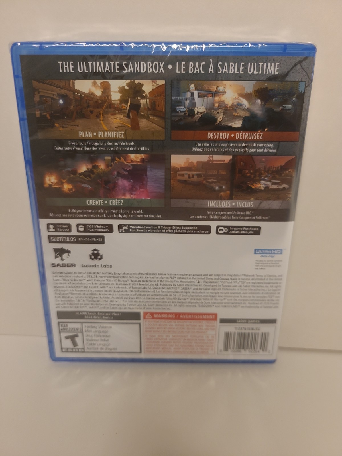 Teardown Deluxe Edition PS5 Brand New Factory Sealed ESRB/US + Case Protector