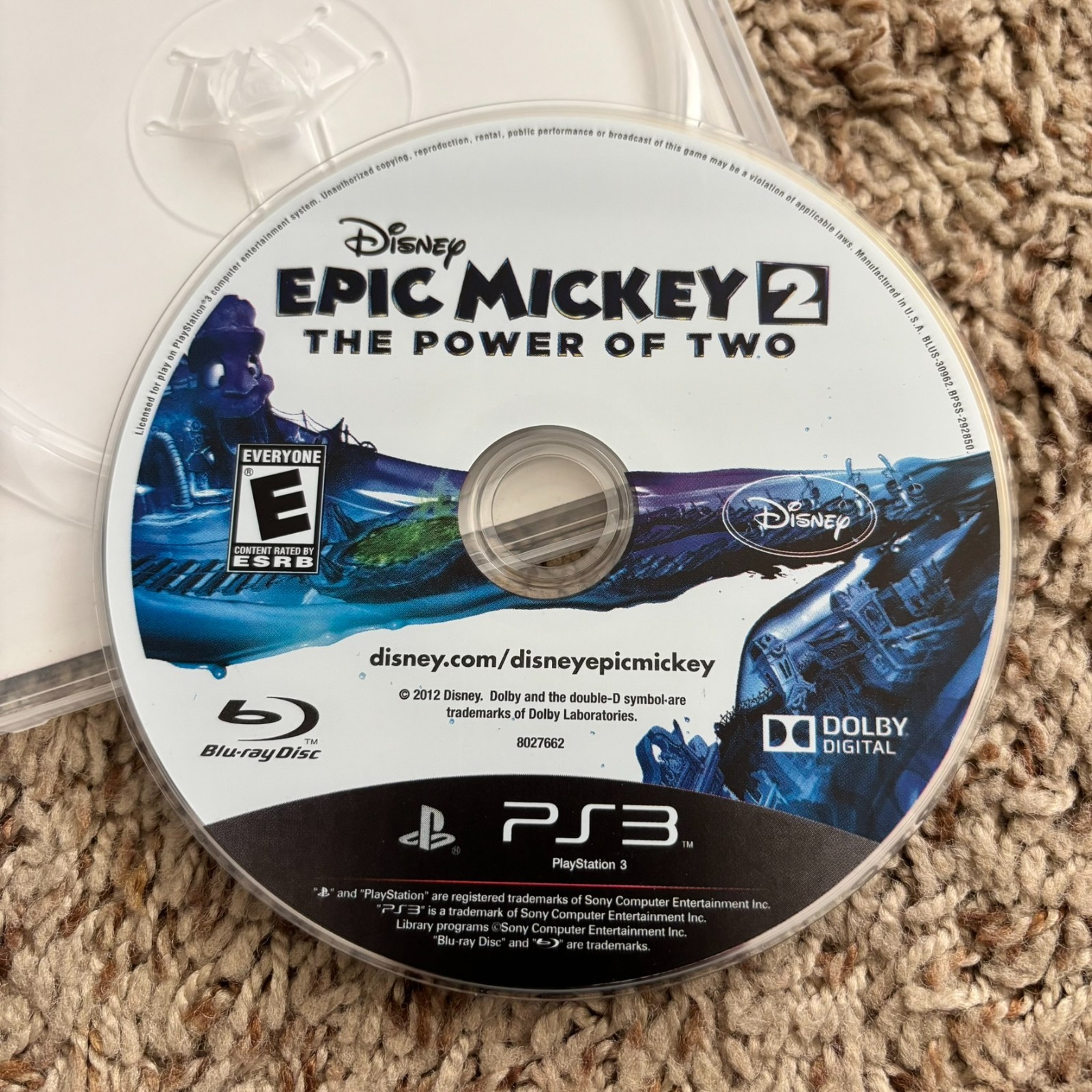 Disney Epic Mickey 2: The Power of Two Sony PS3 Video Game Complete CIB
