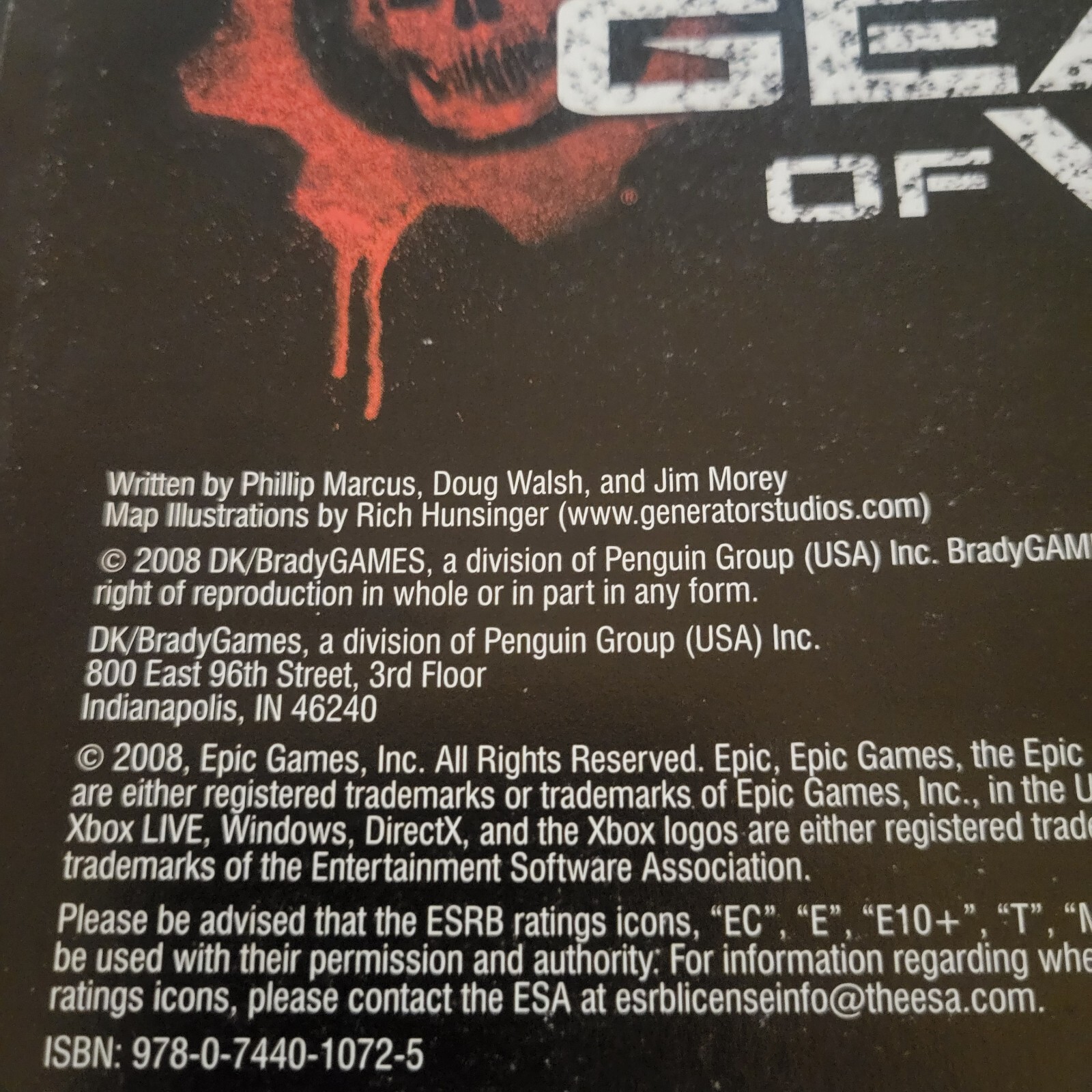 Gears Of War Official Hardcover Strategy Guide Last Stand Edition Skorge Print