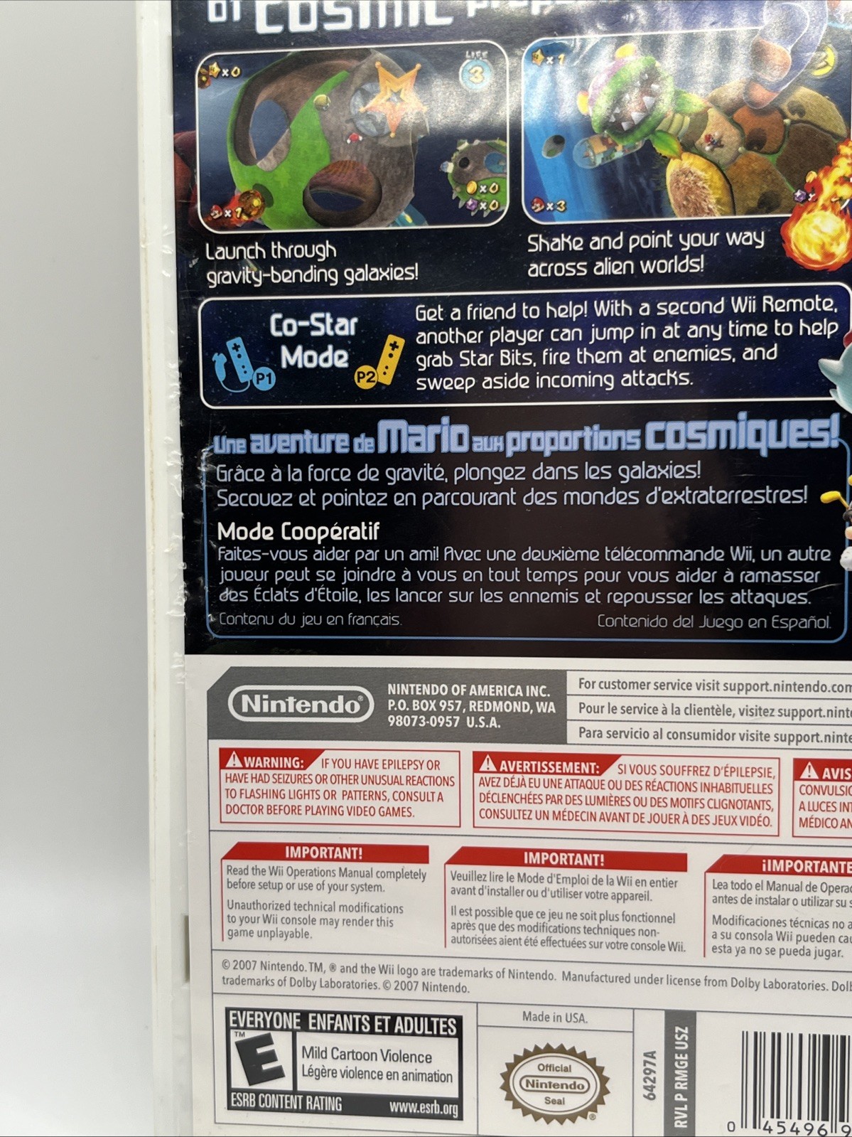 Super Mario Galaxy (Nintendo Wii, 2007) CIB Complete In Box w/ Manual