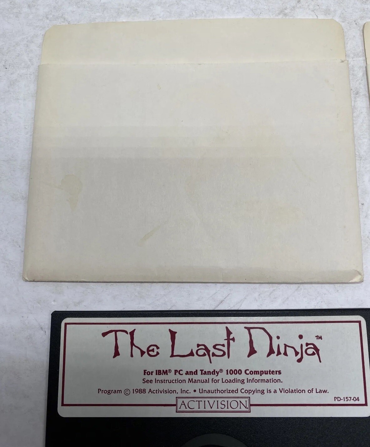 The Last Ninja (PC, USA, 5.25″) Action/Adventure 5 1/4″ DISKS ONLY