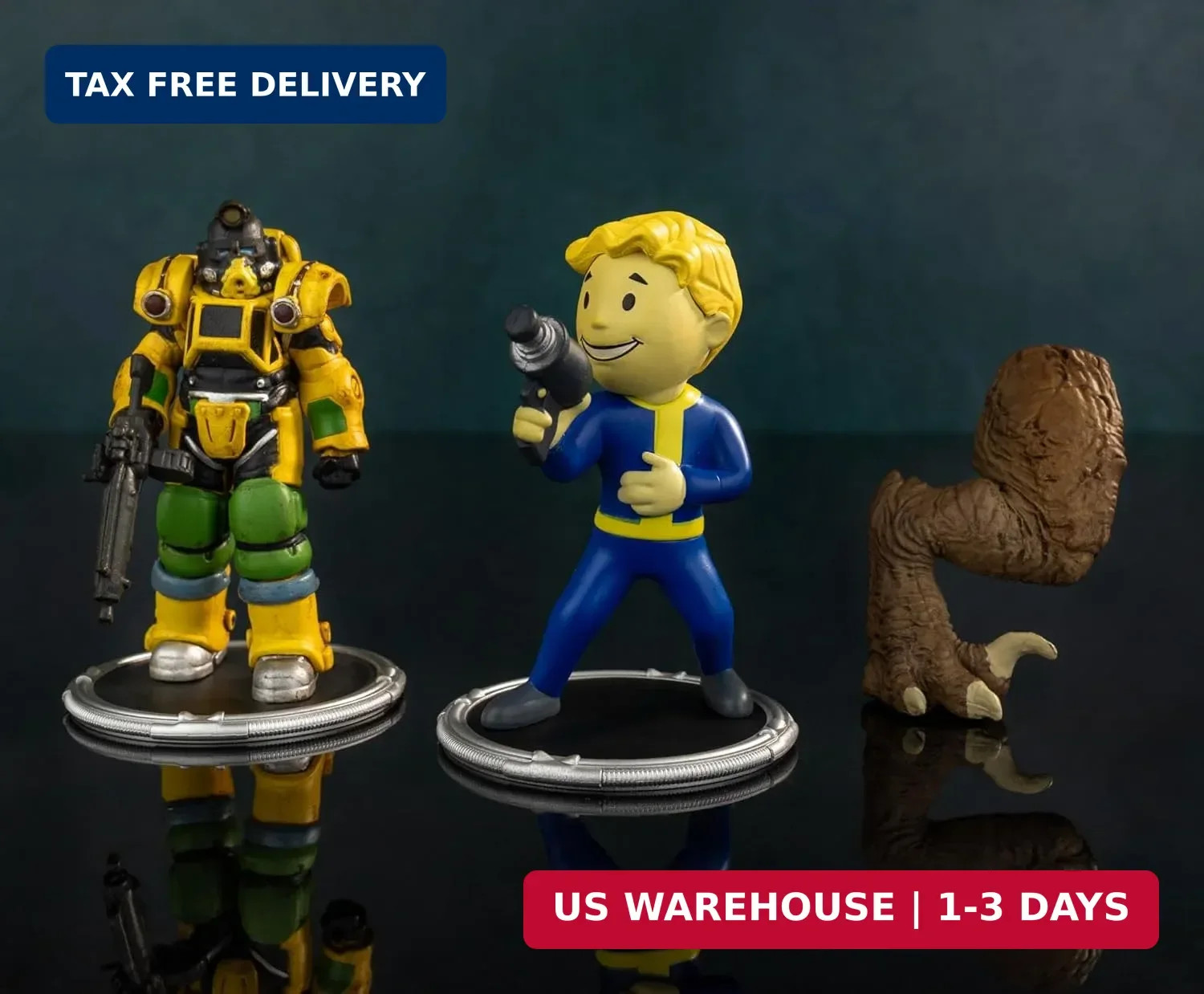 Toynk Fallout Excavator and Vault Boy (Gun) 3-Inch Mini Figure Set 2-Pack for Ad