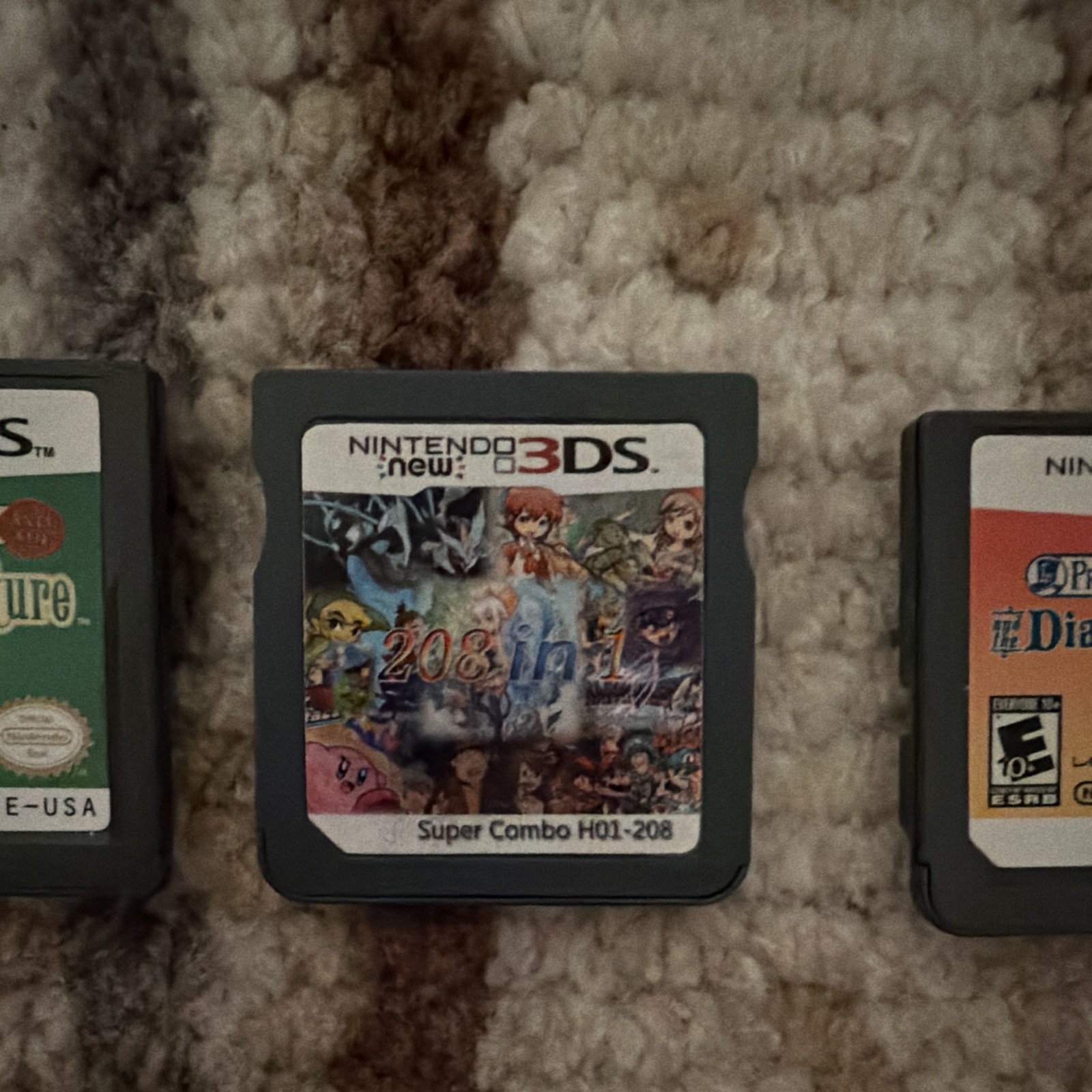 Nintendo DS/3DS 3-Game Lot w/ Carrying Case Professor Layton NTR-C3JE-USA