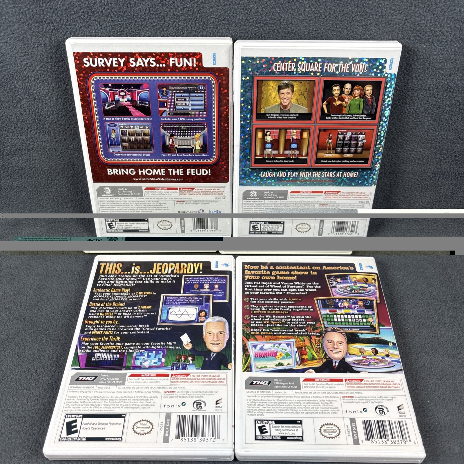 Nintendo Wii Game Show Bundle – Wheel Of Fortune, Jeopardy, Family Feud, & More!