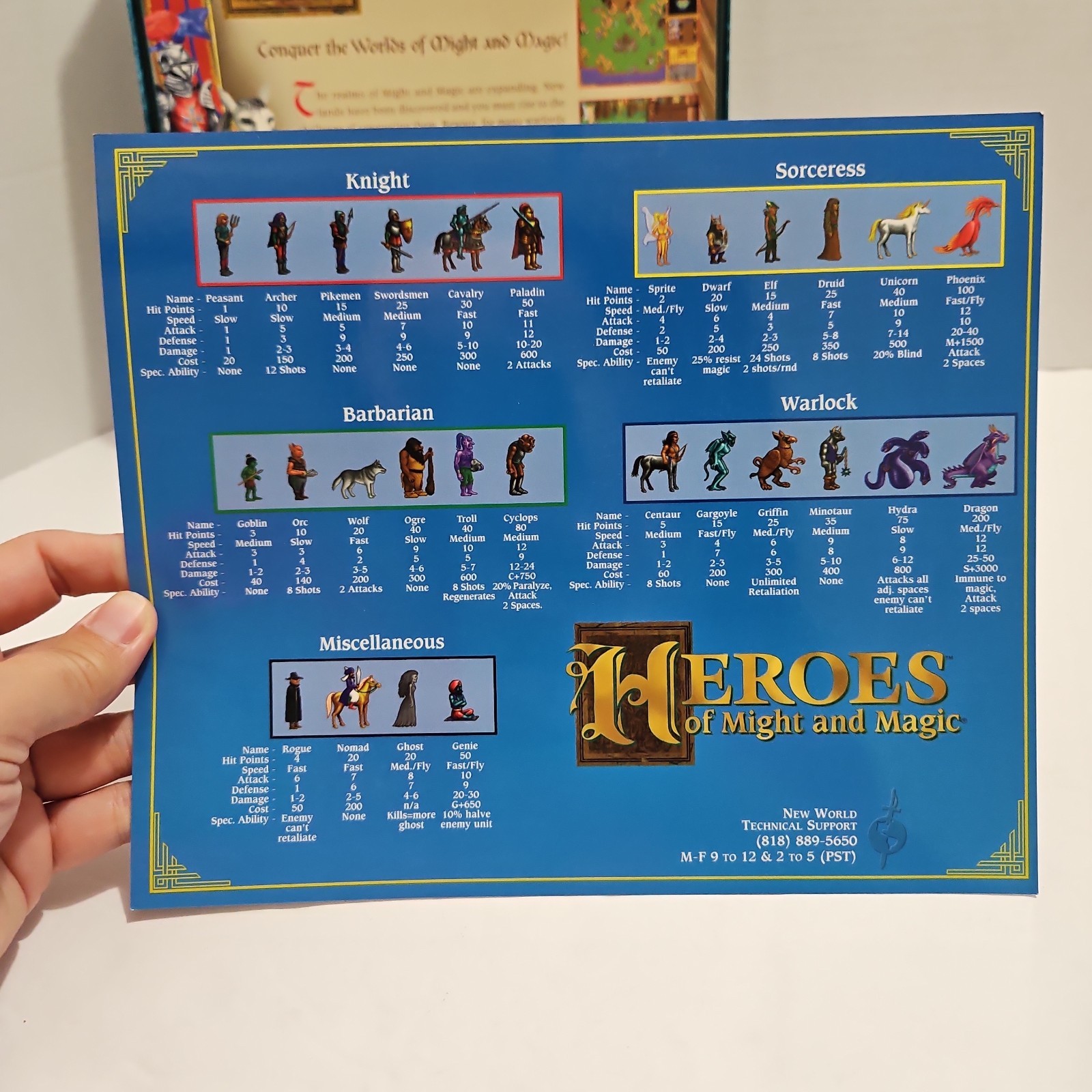 New World Computing Heroes of Might and Magic PC Big Box 1995 Complete