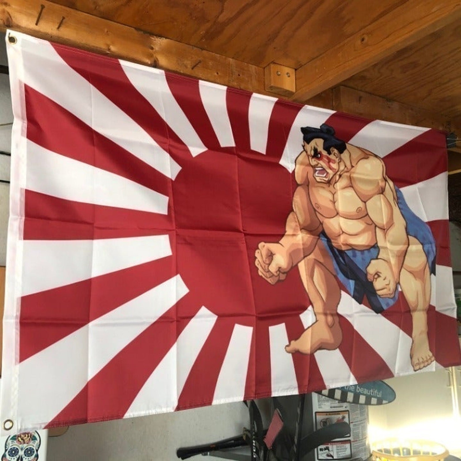 Street Fighter II Turbo 5ft E Honda Flag
