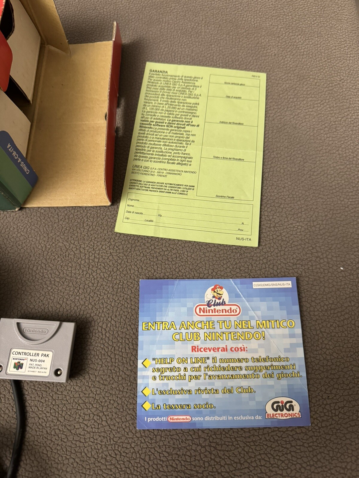 JOYSTICK – GREEN JOYPAD FOR NINTENDO 64 (N64) 100% ORIGINAL GIG ITALY – BOXED