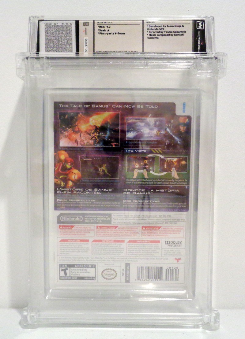 Metroid: Other M (Nintendo Wii, 2010) Brand New Factory Sealed GRADED WATA 9.2 A