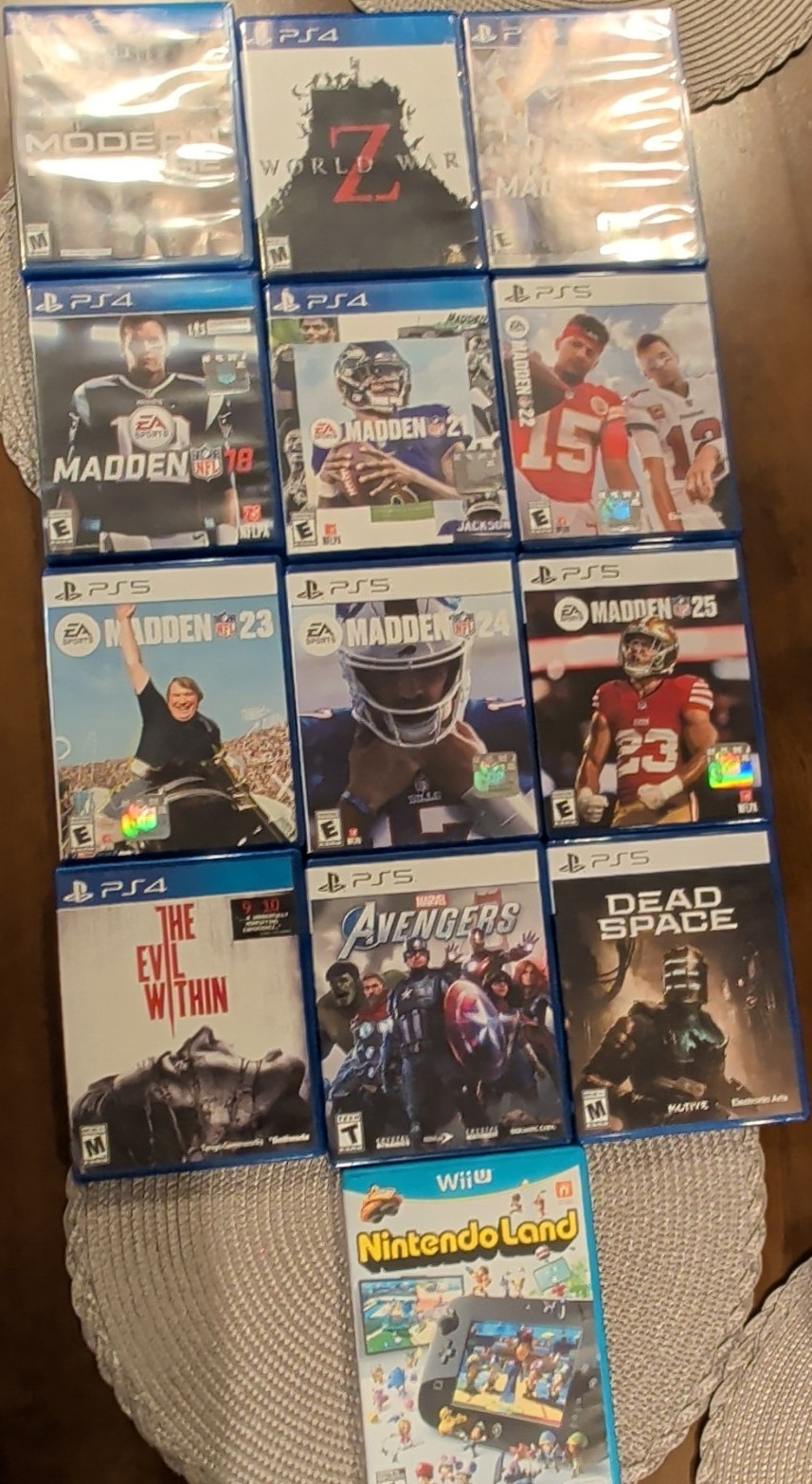 EA Sports Sony Nintendo Activision Bethesda PS4 PS5 Wii U Game Bundle for $60